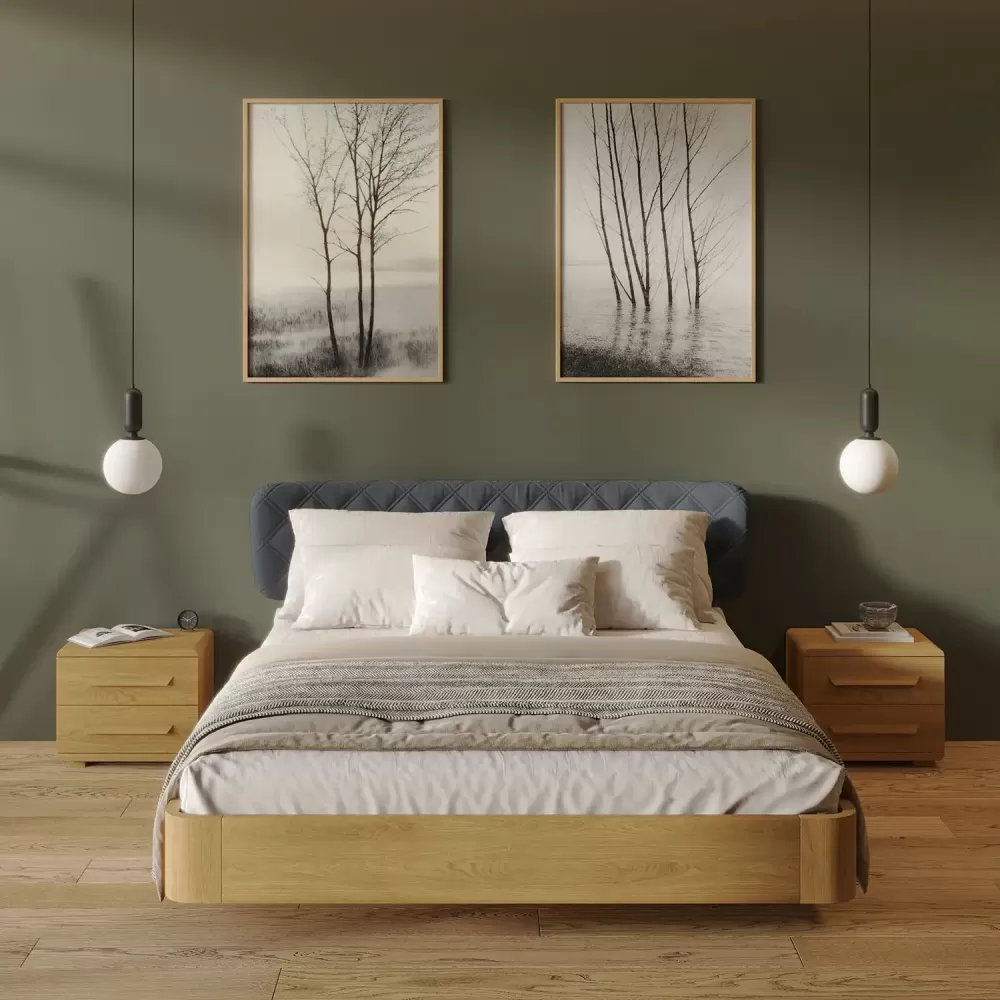 Кровать Парящая Дуб